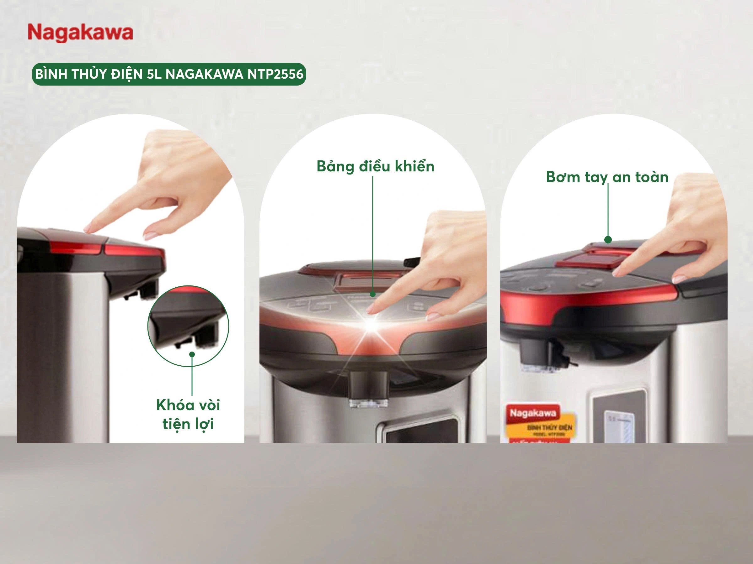 Bình thuỷ điện 5L Nagakawa NTP2556