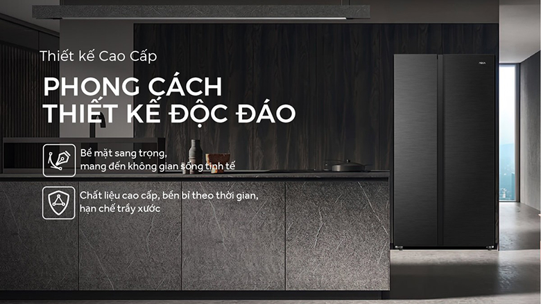 Tủ lạnh Side By Side Aqua Inverter 646 lít AQR-S682XA(FS)