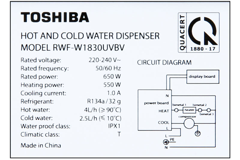 Cây nước nóng lạnh Toshiba W1830UVBV(T)