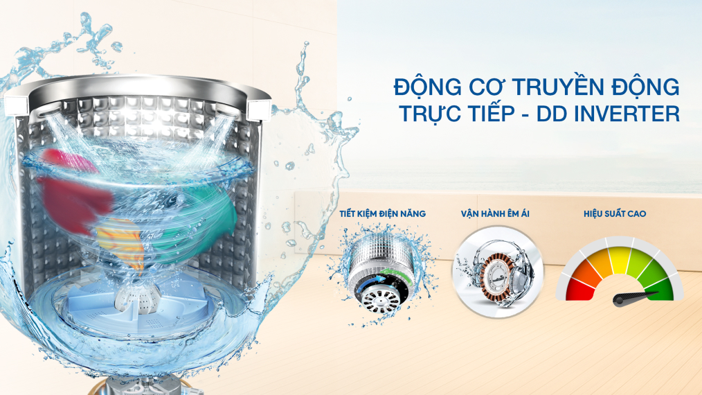 Máy giặt Aqua Inverter 18 kg AQW-DR180UHT.PS