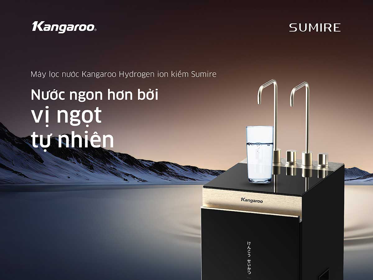 Máy lọc nước Kangaroo Sumire Hydrogen ion kiềm nóng lạnh KGHC13A3