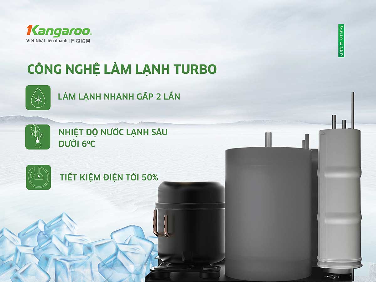 Máy lọc nước Kangaroo Sumire Hydrogen ion kiềm nóng lạnh KGHC13A3