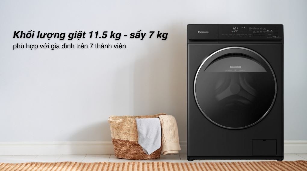 Máy giặt sấy Panasonic Inverter giặt 11.5 kg - sấy 7 kg NA-S157FW1BV