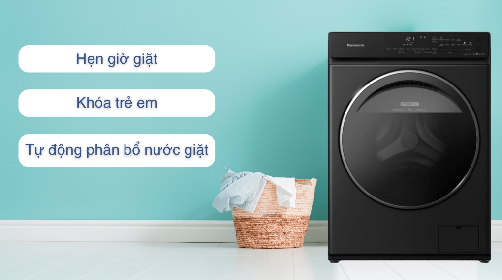 Máy giặt sấy Panasonic Inverter giặt 11.5 kg - sấy 7 kg NA-S157FW1BV