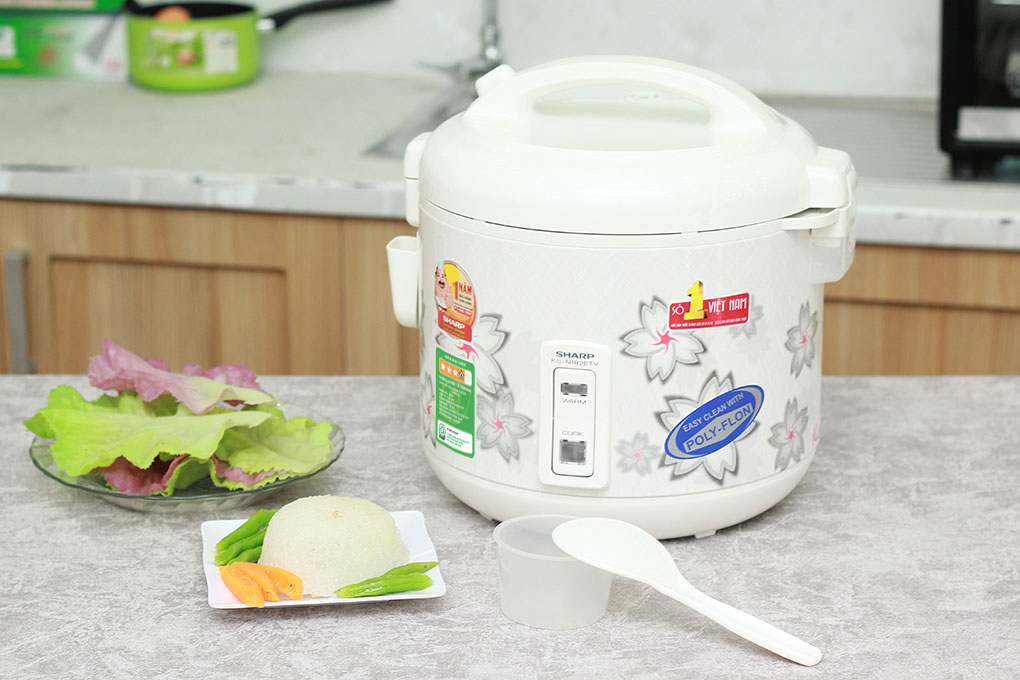 Nồi cơm điện nắp gài Sharp 1.8 lít KS-N182ETV"SW"