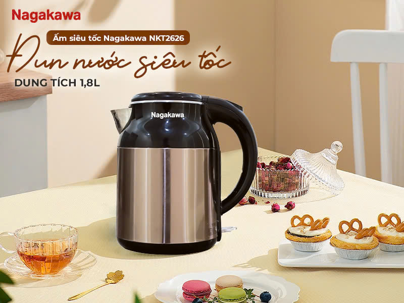 Ấm siêu tốc Nagakawa NKT2626