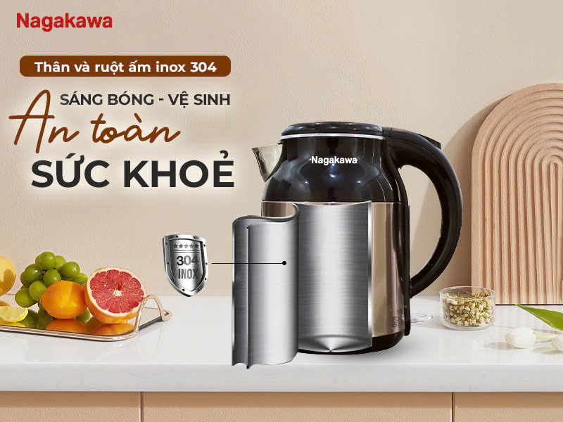 Ấm siêu tốc Nagakawa NKT2626