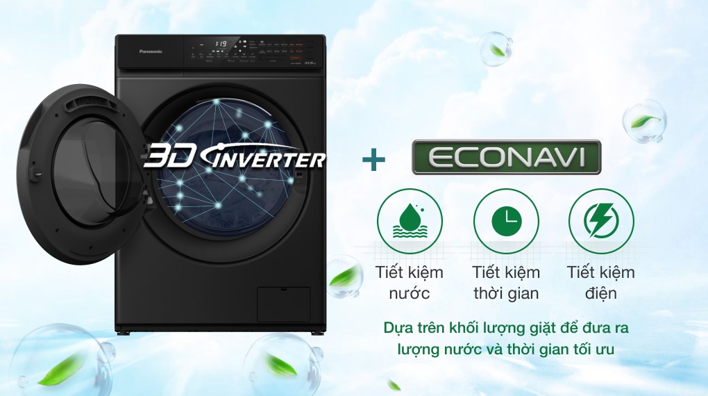 Máy giặt lồng ngang Panasonic Inverter 9Kg NA-V90FR1BVT