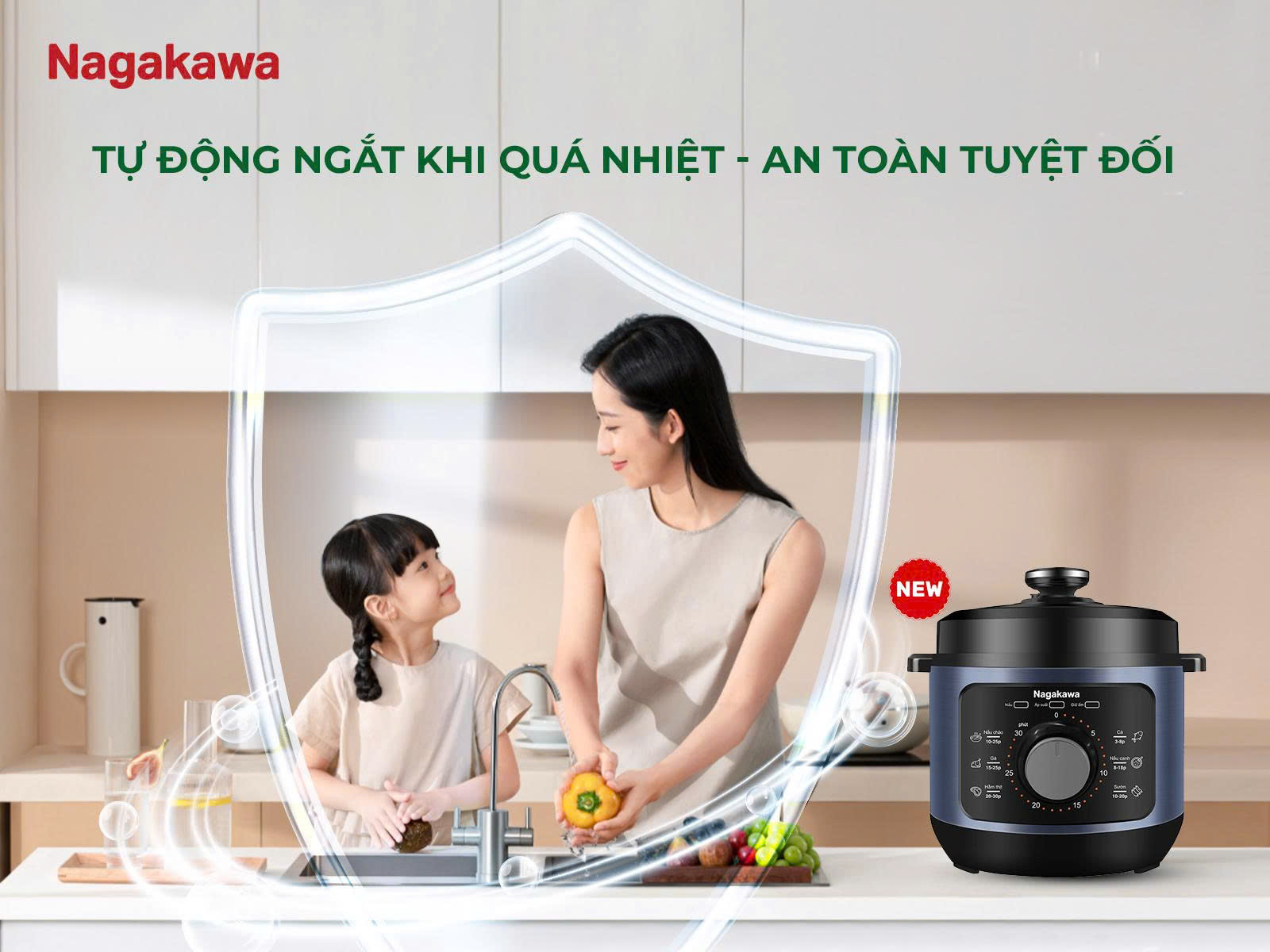 Nồi áp suất điện Nagakawa NEP5226