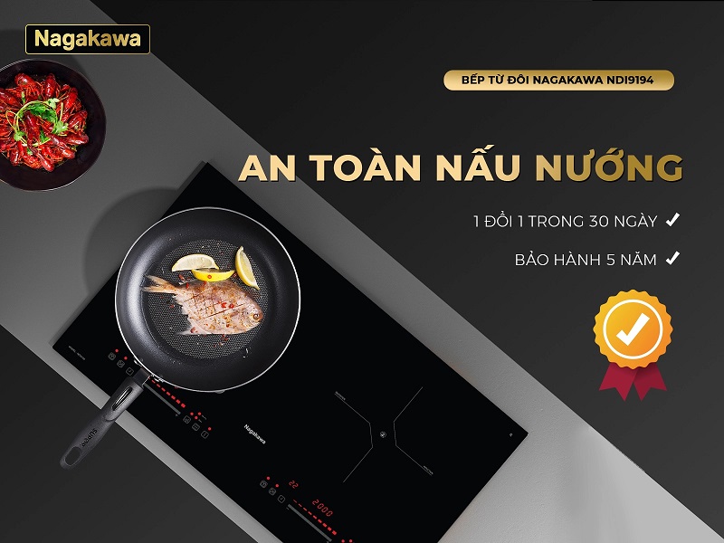 Bếp điện từ đôi Inverter Nagakawa NDI9194
