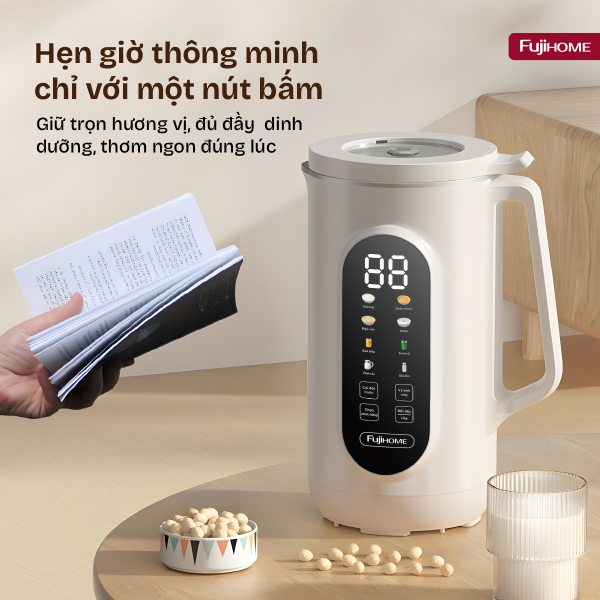 Máy làm sữa hạt đa năng Fujihome SM1636