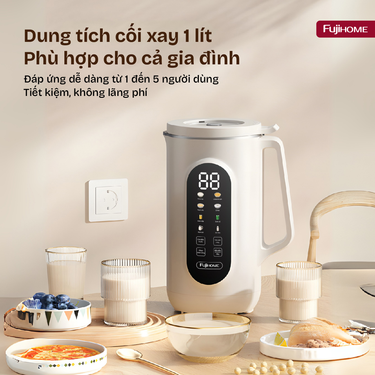 Máy làm sữa hạt đa năng Fujihome SM1636
