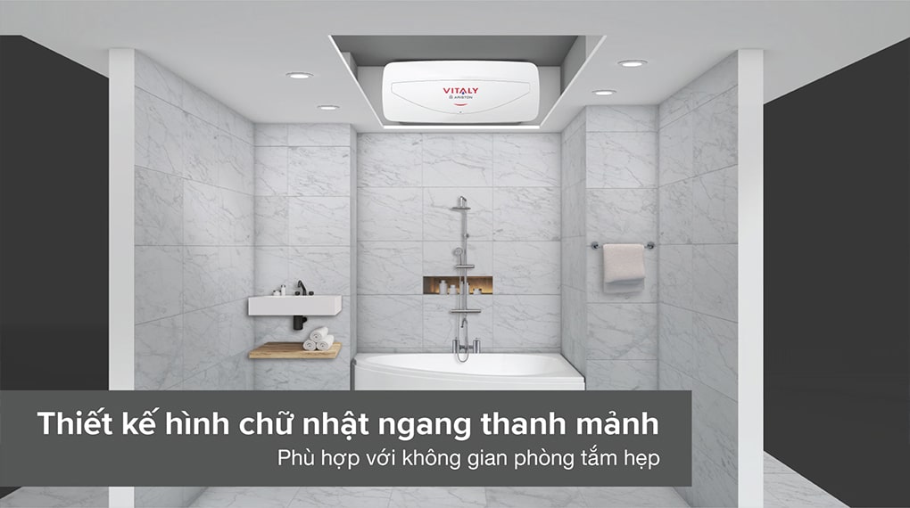 Bình nóng lạnh gián tiếp Ariston 20 lít 2500W VITALY 20 SLIM 2.5 FE