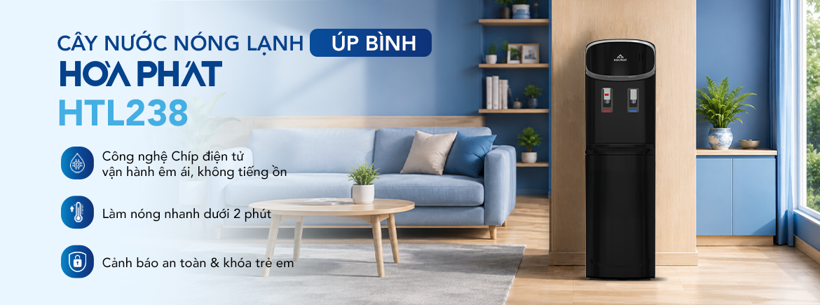 Cây nước nóng lạnh úp bình Hòa Phát HTL238