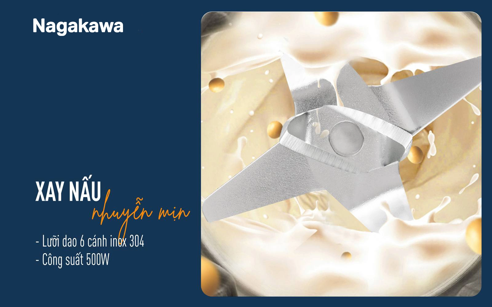 Máy làm sữa hạt đa năng Nagakawa NAG0825