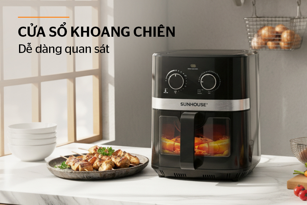 Nồi chiên không dầu 10L Sunhouse SHD4039