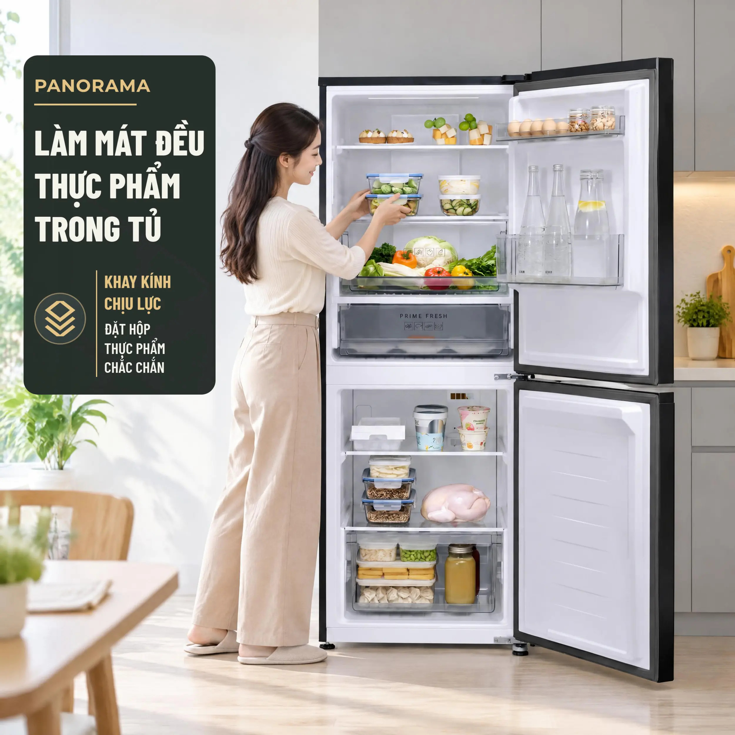 Tủ lạnh Panasonic Inverter 299 lít NR-BV322BWKV