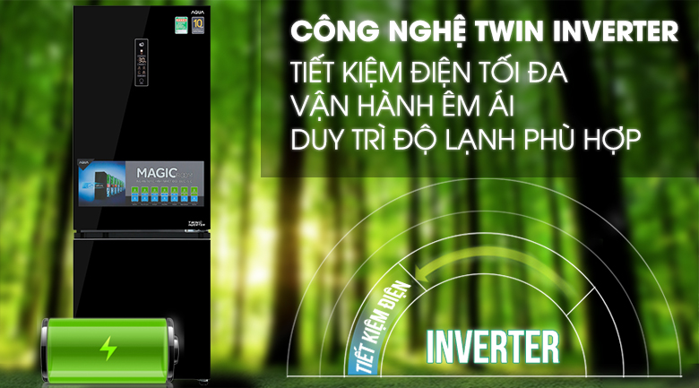 Tủ lạnh Aqua 292 lít IG338EB(GB)