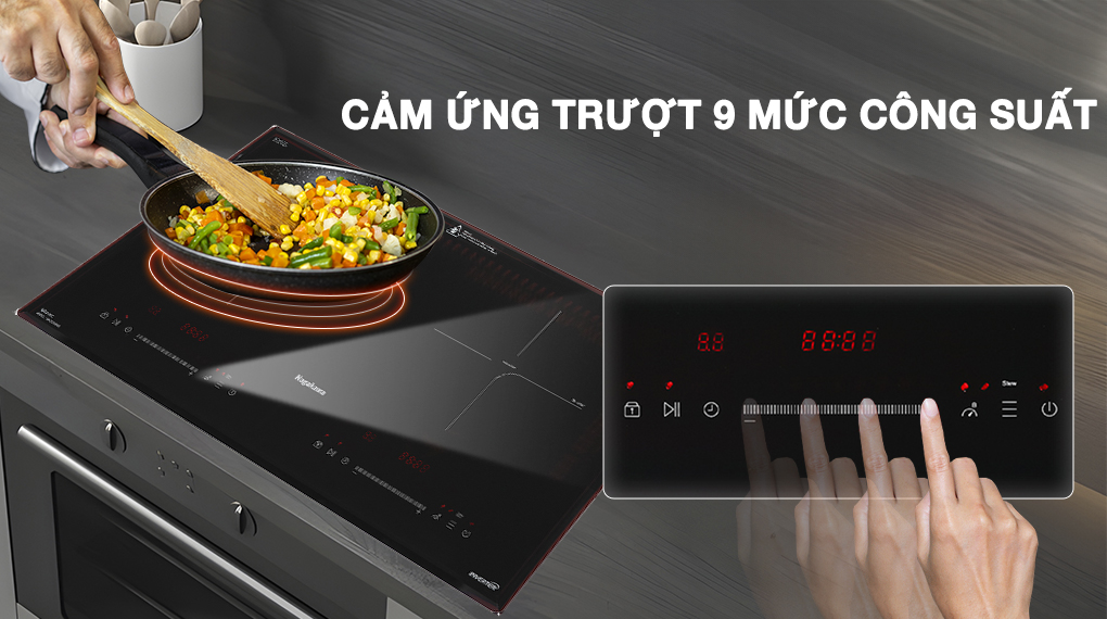 Bếp từ đôi lắp âm Nagakawa NK2C08MS