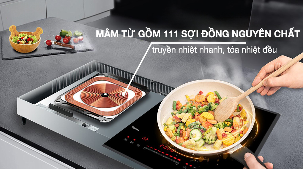 Bếp từ đôi lắp âm Nagakawa NK2C08MS