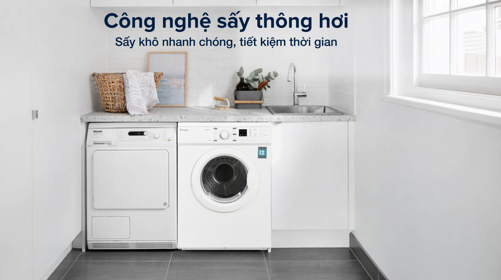 Máy sấy quần áo thông hơi Casper 7.2Kg TD72VWD