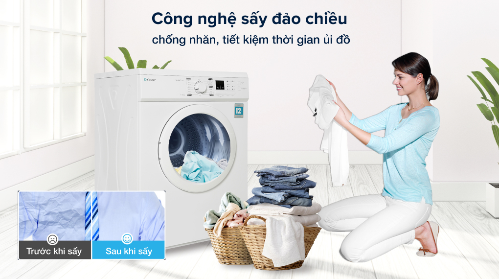 Máy sấy quần áo thông hơi Casper 7.2Kg TD72VWD