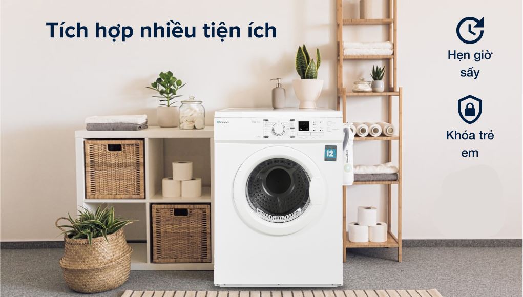 Máy sấy quần áo thông hơi Casper 7.2Kg TD72VWD