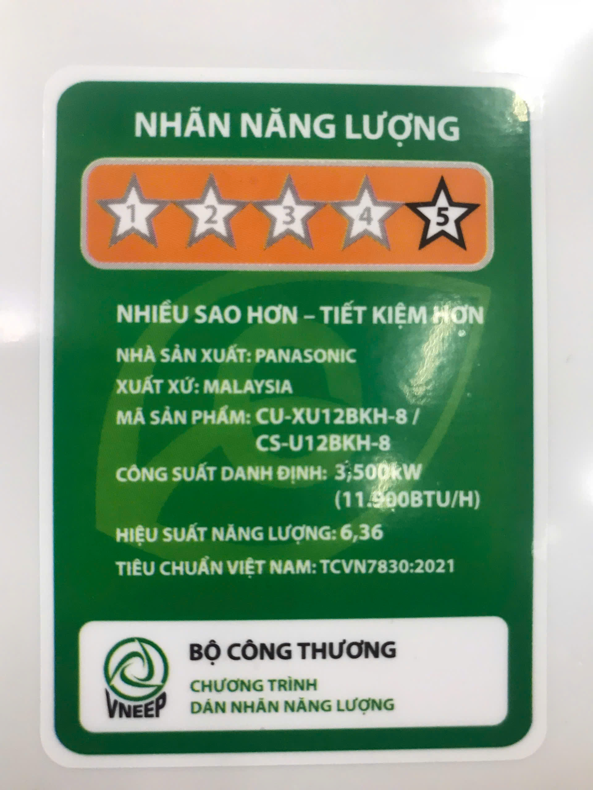 Điều hòa Panasonic Inverter 12.000BTU XU12BKH-8