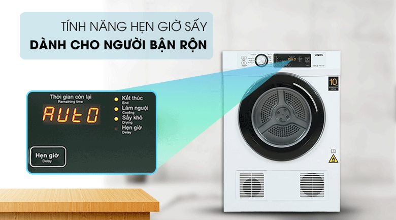 Máy sấy quần áo thông hơi Aqua 7 Kg AQUA-V700F(W)