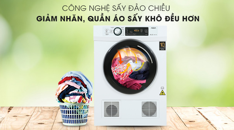 Máy sấy quần áo thông hơi Aqua 7 Kg AQUA-V700F(W)