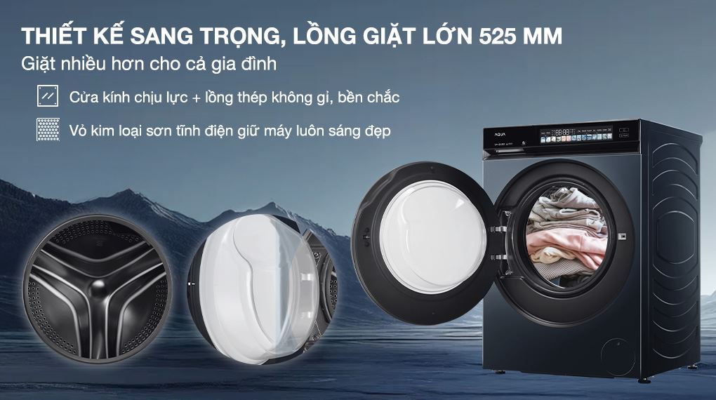 Máy giặt  AQUA DD Inverter 10kg AW10-BD4377U1L(GN)