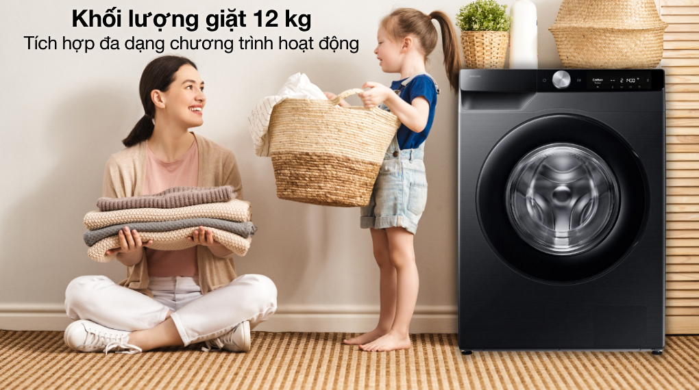 Máy giặt Samsung AI EcoBubble Inverter 12 kg WW12CG604DLBSV