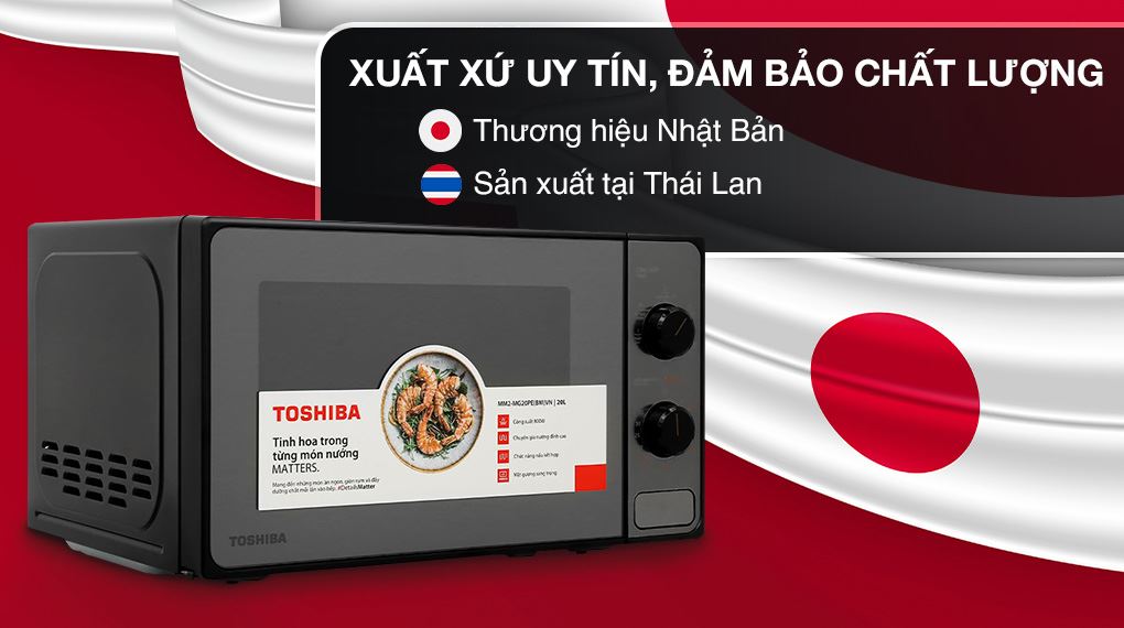 Lò vi sóng có nướng Toshiba 20 lít MM2-MG20PE(BM)VN