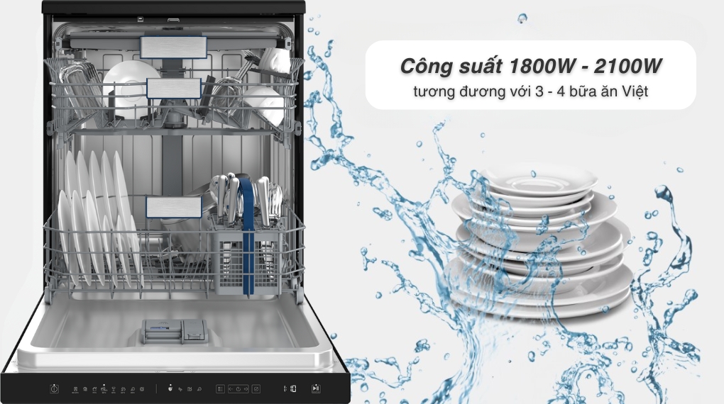 Máy rửa bát độc lập Hitachi HDF-F158CVGB