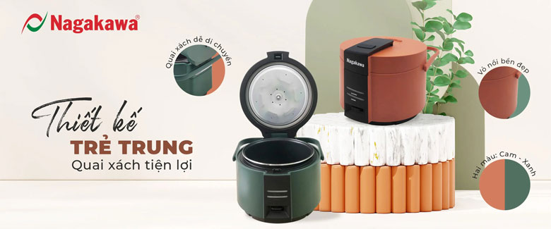 Nồi cơm điện 1.8L Nagakawa NAG0143