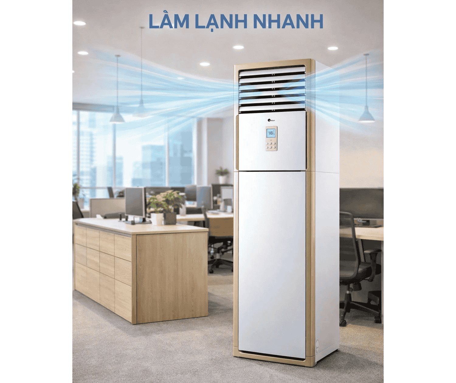 Điều hoà cây Midea 1 chiều 24.000BTU MFPA-24CRN1