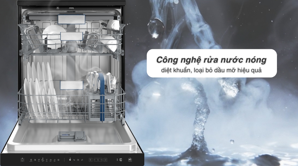 Máy rửa bát độc lập Hitachi HDF-F158CVGB