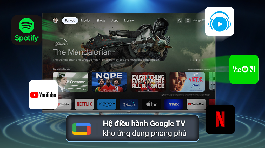 Google Tivi QLED Aqua 4K 65 inch AQT65S80EUX