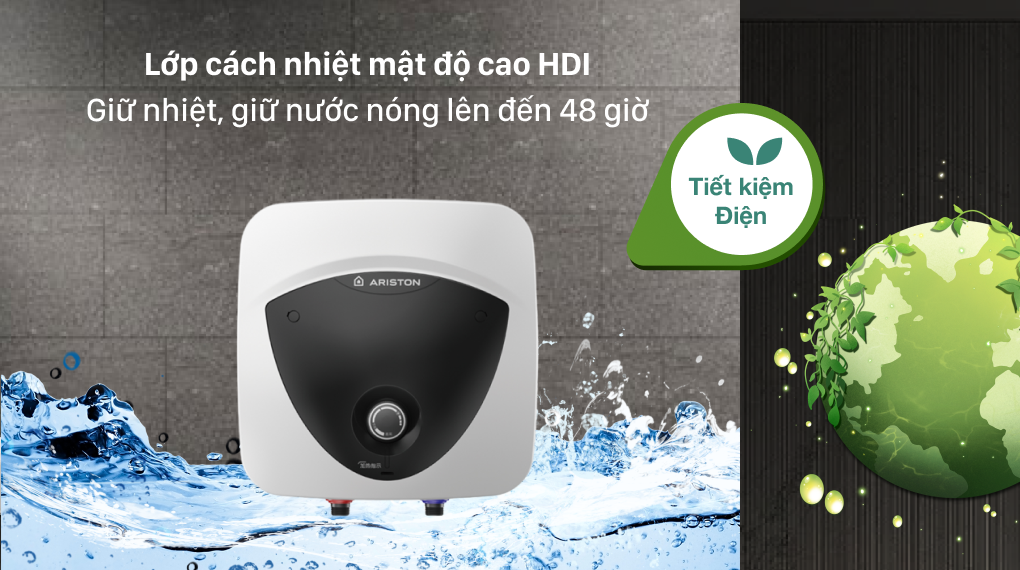 Bình nóng lạnh gián tiếp Ariston Mini 6 lít ANLUX6UE1.5FE