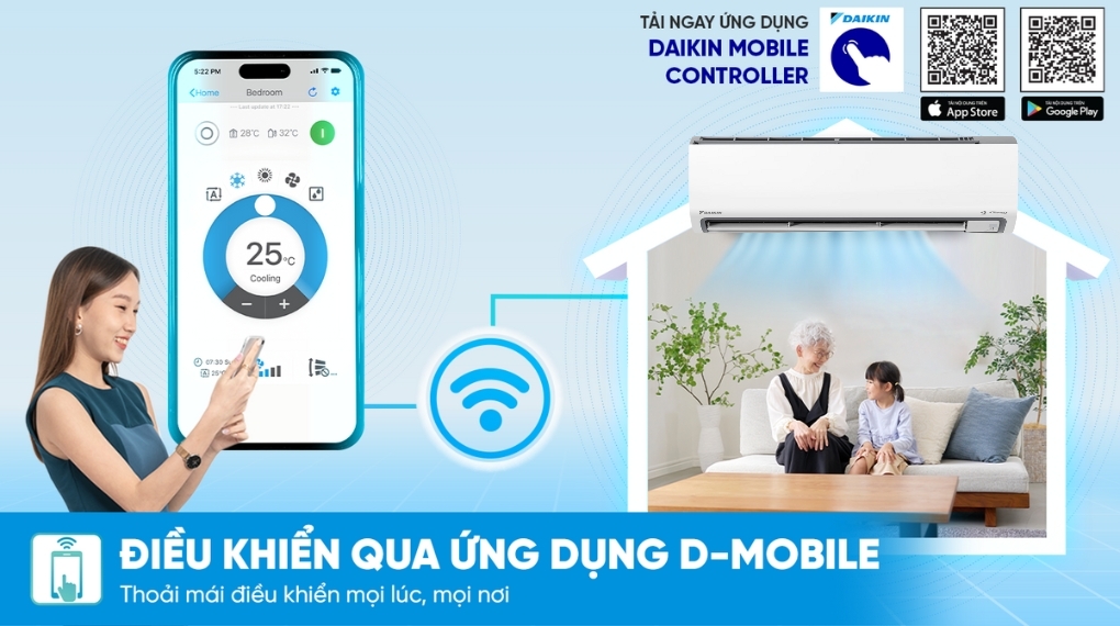 Điều hòa Daikin Inverter 24.000BTU FTKF71ZVMV