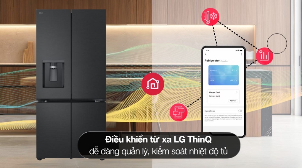 Tủ lạnh LG Inverter 571 lít Multi Door LFD58BLMA