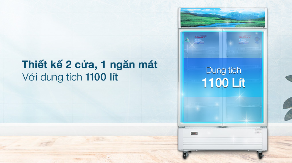 Tủ mát Sanaky Inverter 1100 lít VH1209HP3