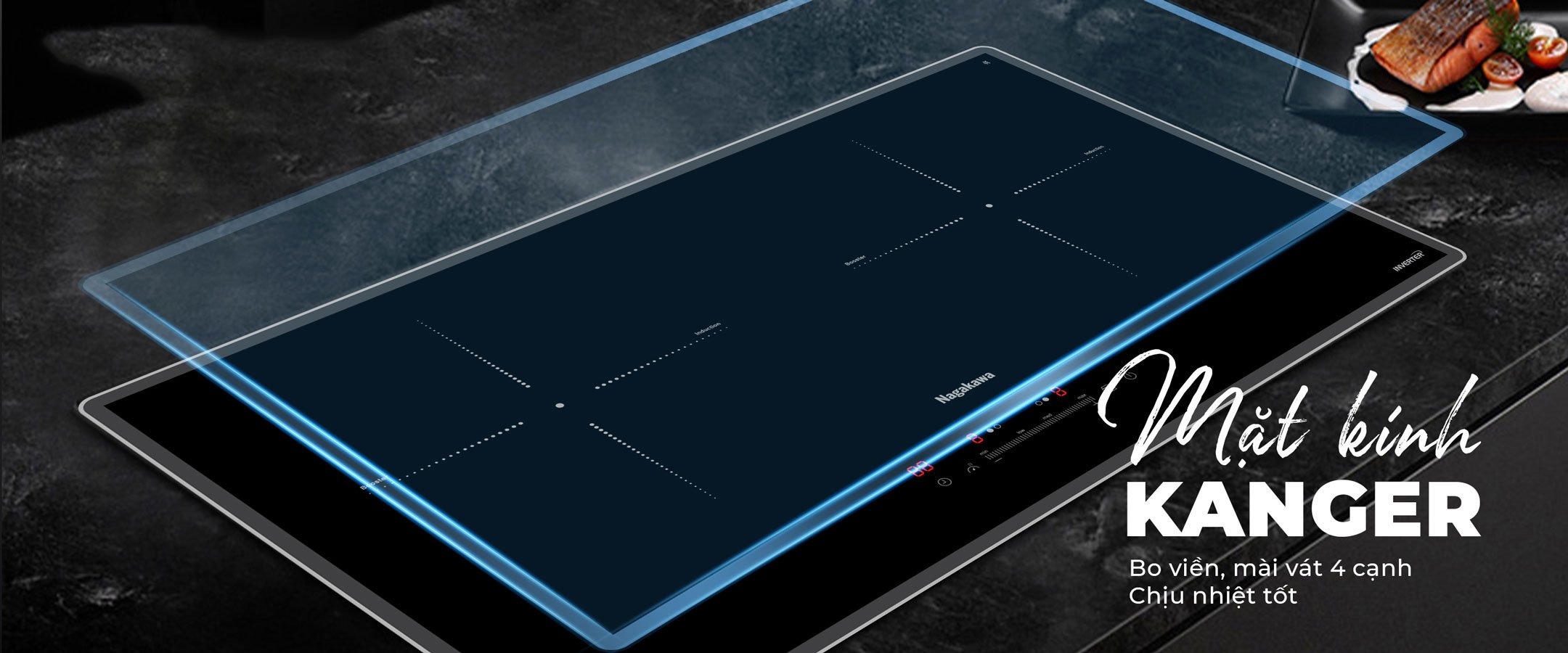 Bếp từ đôi Nagakawa UltraSlim NK2C22MB