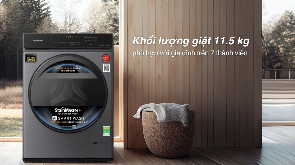 Máy giặt Panasonic Inverter 11.5 kg NA-V115FA1LV