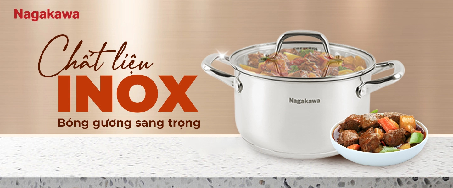 Bộ nồi inox Nagakawa NAG1360