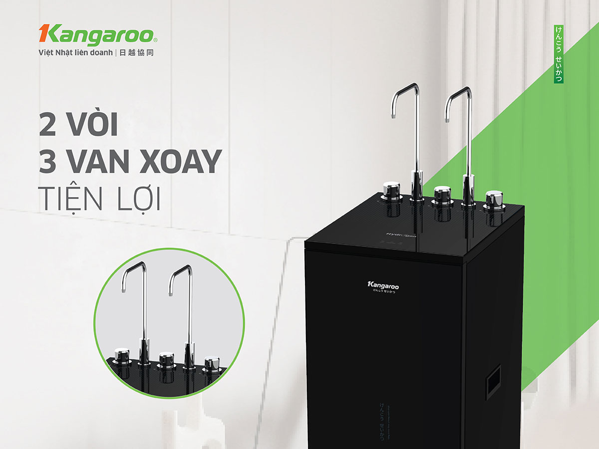 Máy lọc nước nóng lạnh RO Hydrogen Kangaroo 10 lõi KG10A15