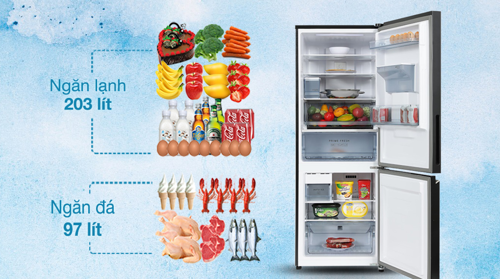 Tủ lạnh Panasonic Inverter 300 lít NR-BV331WGKV