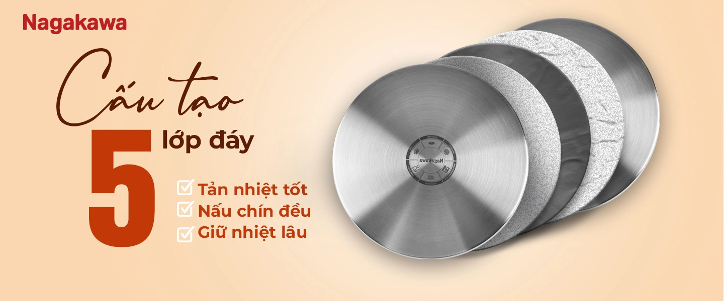 Bộ nồi inox Nagakawa NAG1360