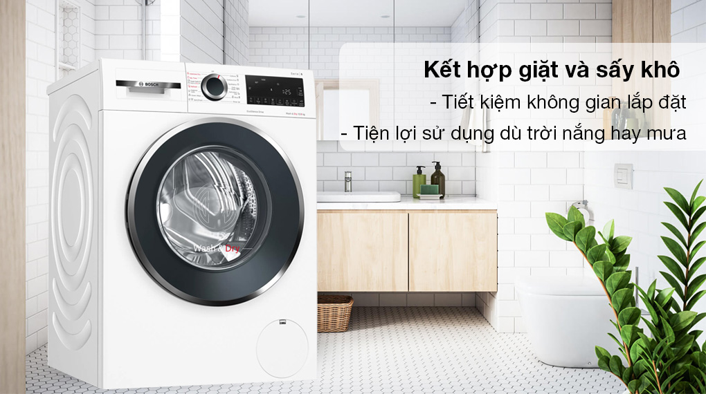 Máy giặt sấy Bosch 10 kg WNA254U0SG