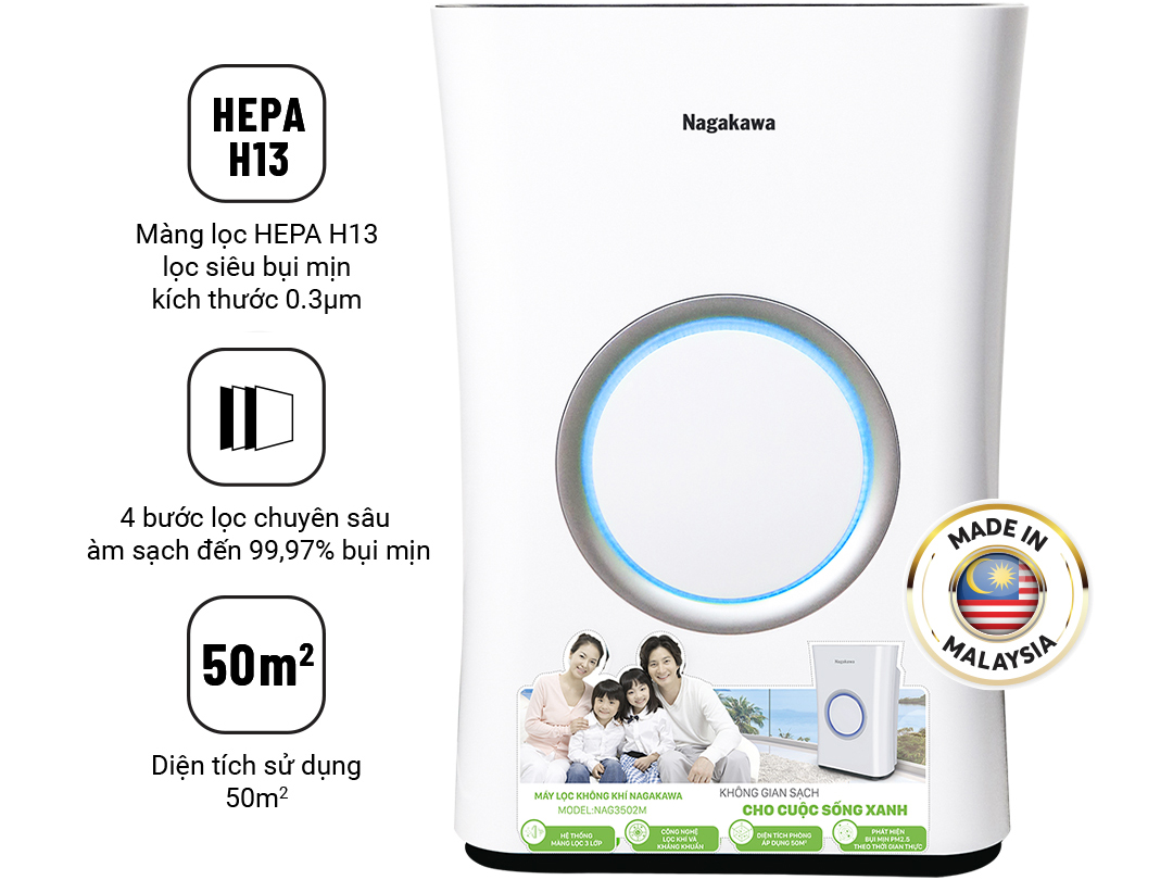 Máy lọc không khí Nagakawa NAG3502M
